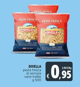 Deco Supermercati Divella pasta fresca di semola varie trafile g 500 offerta