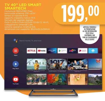 Conad Smartech TV 40" Led Smart offerta