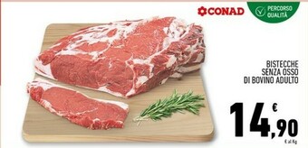 Conad Superstore Bistecche Senza Osso Di Bovino Adulto offerta