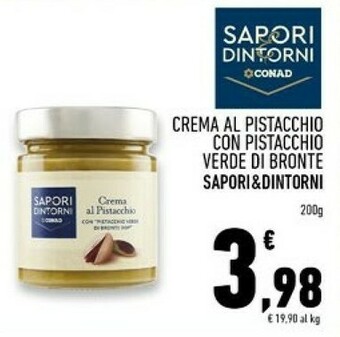 Conad Superstore Conad - Crema Al Pistacchio Con "Pistacchio Verde Di Bronte DOP" 200 G(ml) offerta