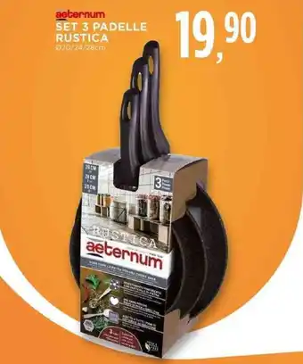 Conad Aeternum Set 3 Padelle Rustica Ø20/24/28cm offerta