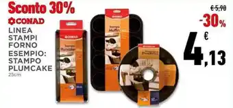Conad Conad Linea Stampi Forno Esempio: Stampo Plumcake 25cm offerta