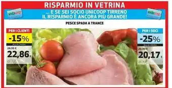Coop Coop Pesce Spada A Trance offerta