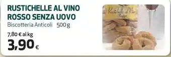 Coop Biscotteria Anticoli Rustichelle Al Vino Rosso Senza Uovo 500 G offerta