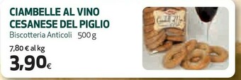 Coop Biscotteria Anticoli Ciambelle Al Vino Cesanese Del Piglio 500 G offerta