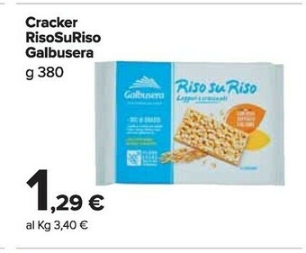 Carrefour Market Galbusera Riso Su Riso Cracker Con Riso Soffiato 380 G(ml) offerta