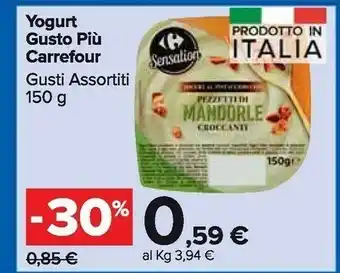 Carrefour Market Carrefour Yogurt Gusto Piu Mandorle offerta