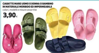 Coop Ciabatte Mare Uomo O Donna O Bambino In Materiale Morbido Ed Impermeabile offerta