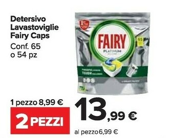 Carrefour Market Fairy Detersivo Lavastoviglie Caps offerta