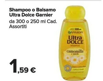 Carrefour Market Garnier Ultra Doux Donne Shampoo 250 Ml offerta