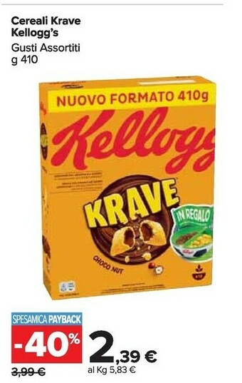 Carrefour Market Kelloggs Kellogg's - Krave Dark Choco 410 G(ml) offerta