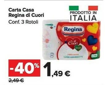 Carrefour Market Regina Di Cuori Carta Casa offerta