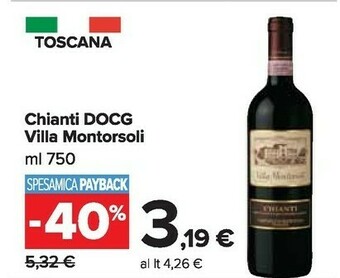 Carrefour Market Villa Montorsoli Chianti Docg offerta