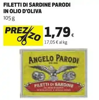 Coop Angelo parodi Filetti Di Sardine In Olio Oliva 105 G offerta