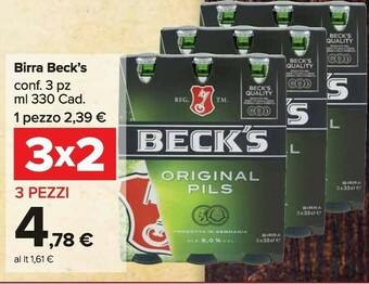 Carrefour Market Becks Beck's - Beck's 330 G(ml) offerta