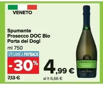 Carrefour Market Bio Porta Dei Dogi Spumante Prosecco DOC offerta