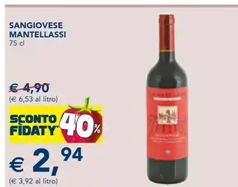 Esselunga Mantellassi Sangiovese 75 Cl offerta