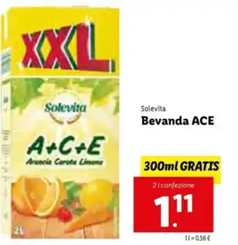 Lidl Solevita Bevanda Ace 300ml offerta