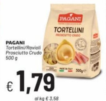 Quick Sisa Pagani Tortellini/Ravioli Prosciutto Crudo 500 g offerta