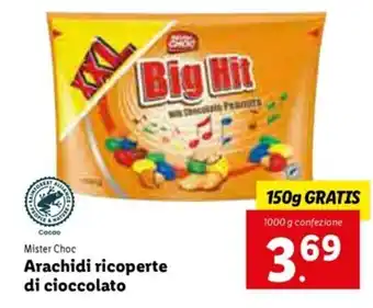 Lidl Arachidi ricoperte di cioccolato 1000g offerta