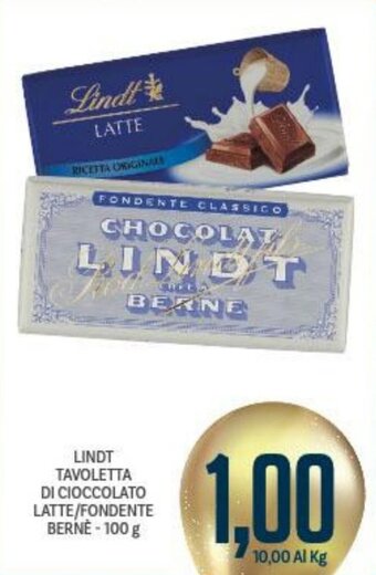 Supermercati Piccolo Lindt Tavoletta di Cioccolato Latte/Fondente Bernè 100 g offerta
