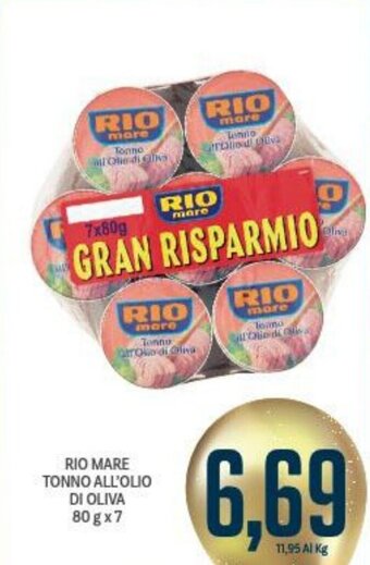Supermercati Piccolo Rio Mare Tonno All'Olio Di Oliva 80 g x 7 offerta