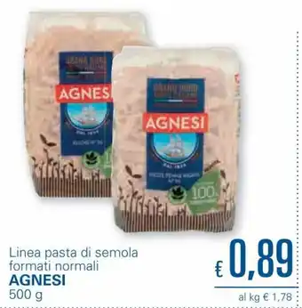 Agnesi Linea pasta di semola formatti normali 500 g