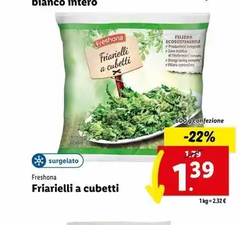 Lidl Friarielli a cubetti 600g offerta