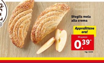Lidl Sfoglia mela alla crema offerta