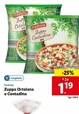 Lidl Zuppa ortolana o contadina 450g offerta