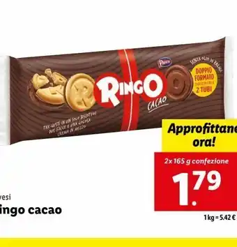 Lidl Ringo cacao pavesi offerta