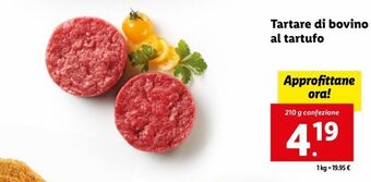 Lidl Tartare di bovino al tartufo offerta
