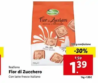 Lidl Fior di zucchero 700g realforno offerta