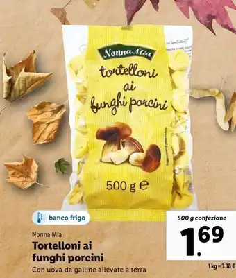 Lidl Tortelloni ai funghi porcini 500g offerta