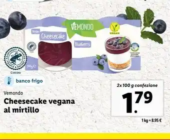 Lidl Cheesecake vegana al mirtillo 2x100g offerta
