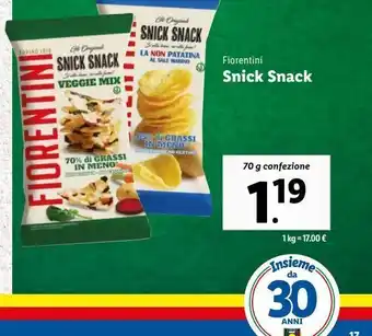 Lidl Snick snack 70g offerta