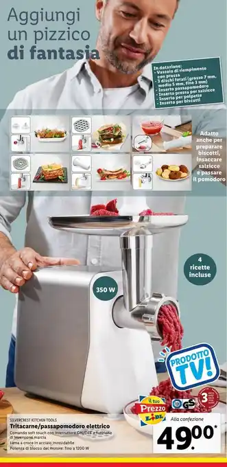 Lidl Tritacarne/passapomodoro elettrico offerta