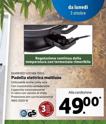 Lidl Padella elettrica multiuso offerta