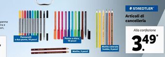Lidl Articoli di cancelleria staedtler offerta