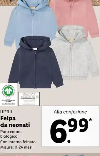 Lidl Felpa da neonati offerta