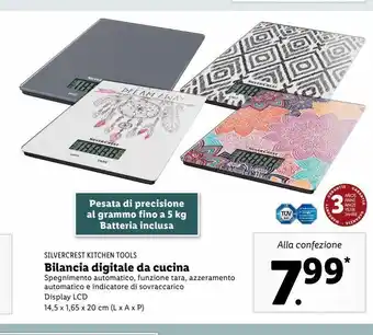 Lidl Bilancia digitale da cucina offerta