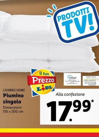 Lidl Piumino singolo offerta