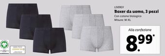 Lidl Boxer da uomo 3 pezzi offerta