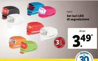 Lidl Set luci led di segnalizacione offerta