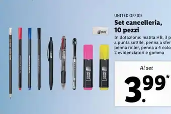 Lidl Set cancelleria 10 pezzi offerta