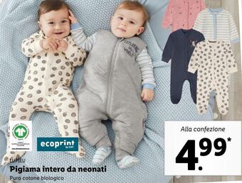 Lidl Pigiama intero da neonati offerta