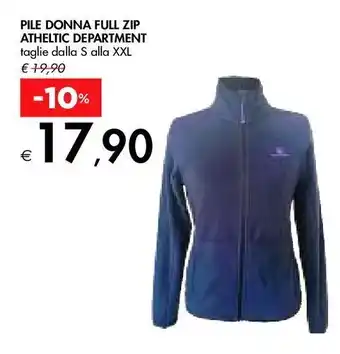 Bennet Pile donna full zip atheltic department offerta