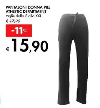 Bennet Pantaloni donna pile athletic department offerta