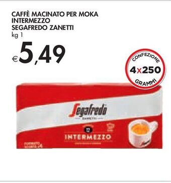 Bennet Caffè macinato per moka intermezzo segafredo zanetti offerta