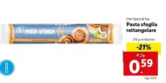 Lidl Pasta sfoglia rettangolare 275g offerta